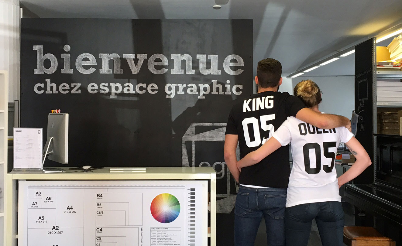 T-shirts originaux à l'imprimerie espace-graphic à Lausanne