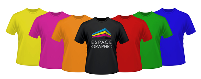 Tee-shirts personnalisation - imprimerie Espace Graphic Lausanne